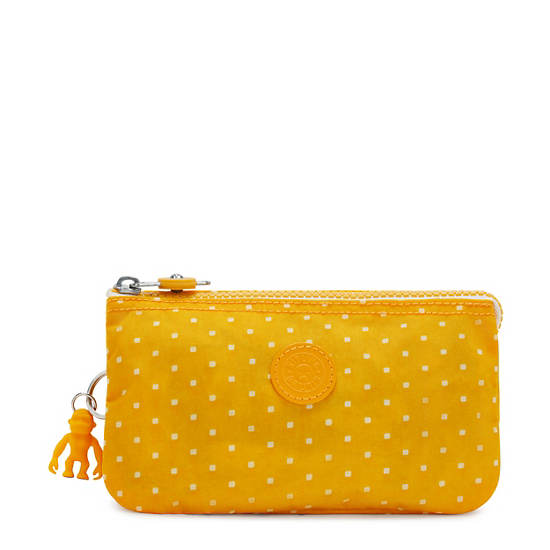 Kipling Creativity Large Printed Pouch Taske Gul | DK 2098YX